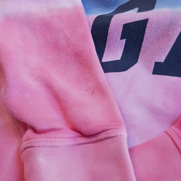 BUNDLE Lot 2x Gap Kids Dip Dye Sweatshirt XL Mustard Yellow & Pink Blue Cotton - Picture 5 of 16